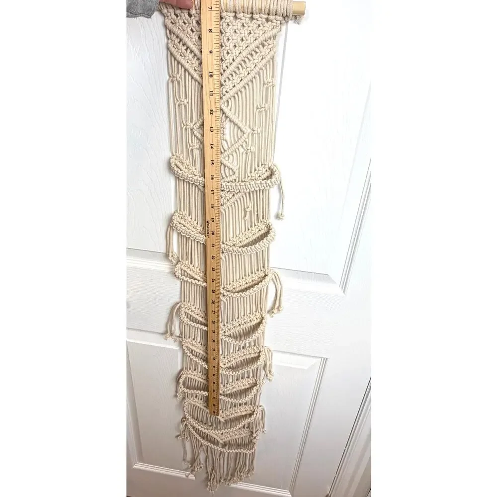 Macrame Baseball Hat Wall Mounted‎ Display Rack Handmade Storage Gift Boho Decor
